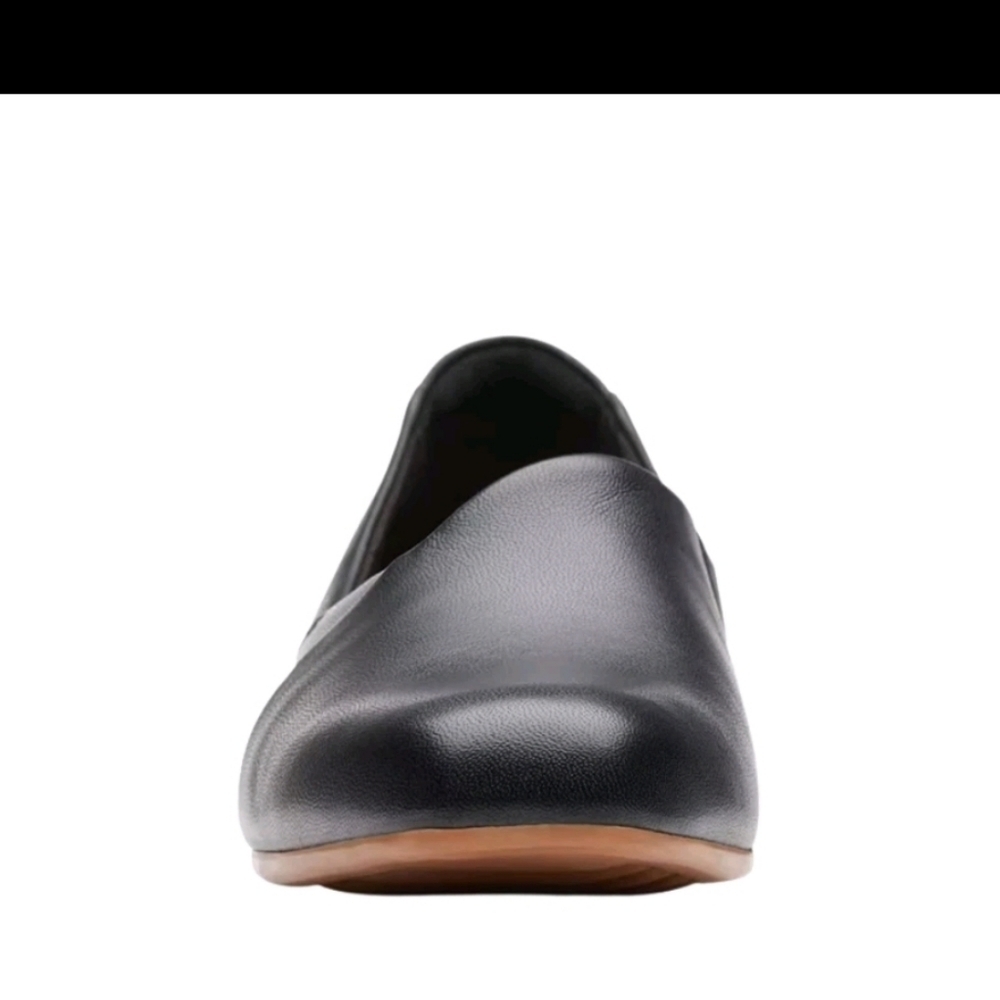 Clarks Juliet Palm Black Leather Shoes - Picture 5 of 9